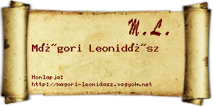 Mágori Leonidász névjegykártya